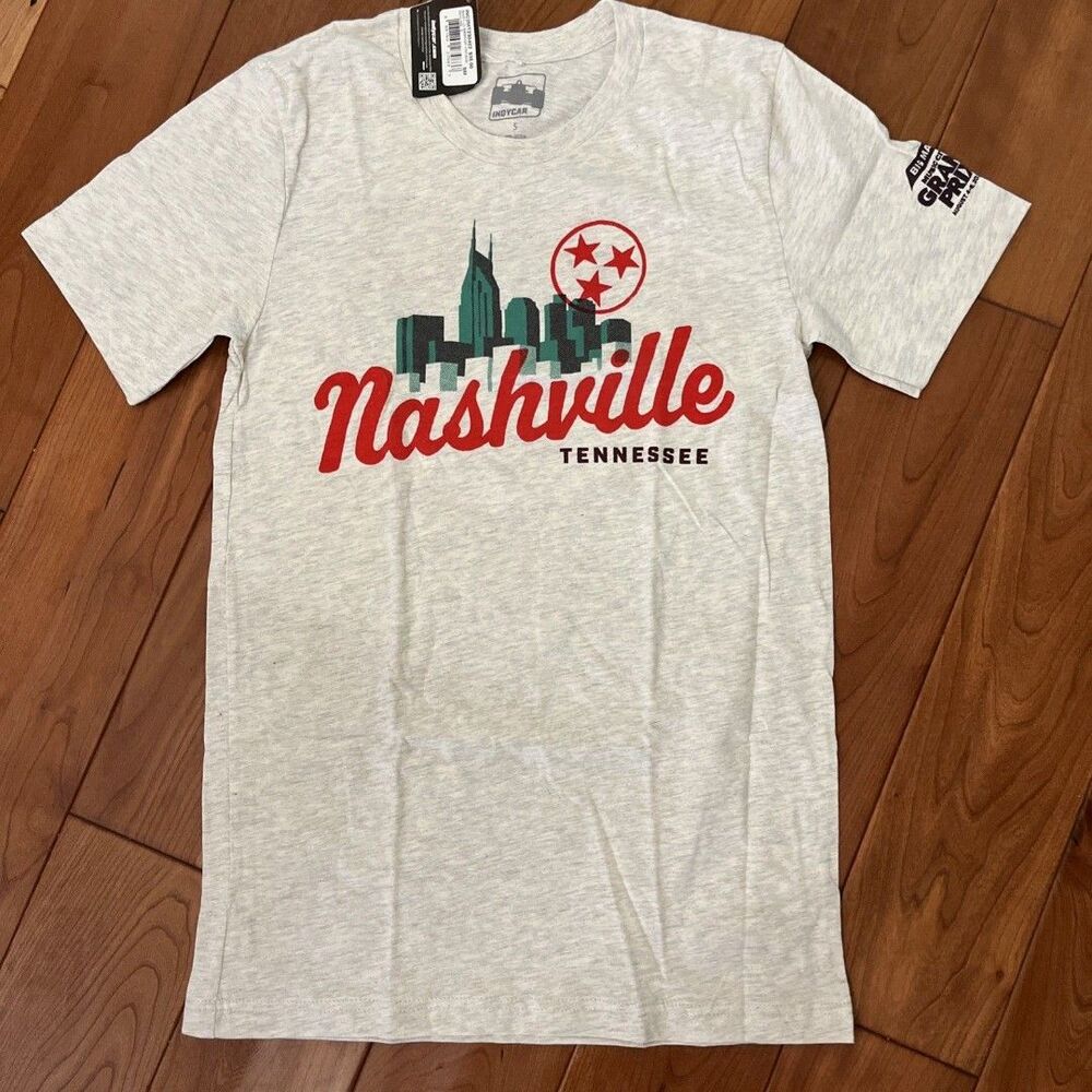 Indycar Nashville Vintage Skyline Graphic T Shirt Size Large